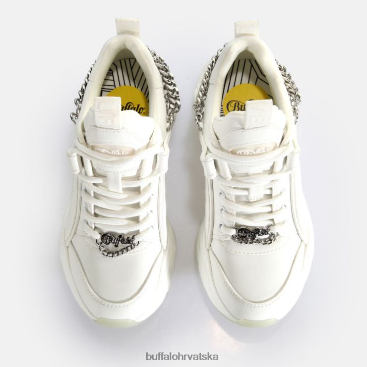 bijela/srebrna Buffalo binary chain 30 trainer trainers low veganski |tenisice TDD6T418